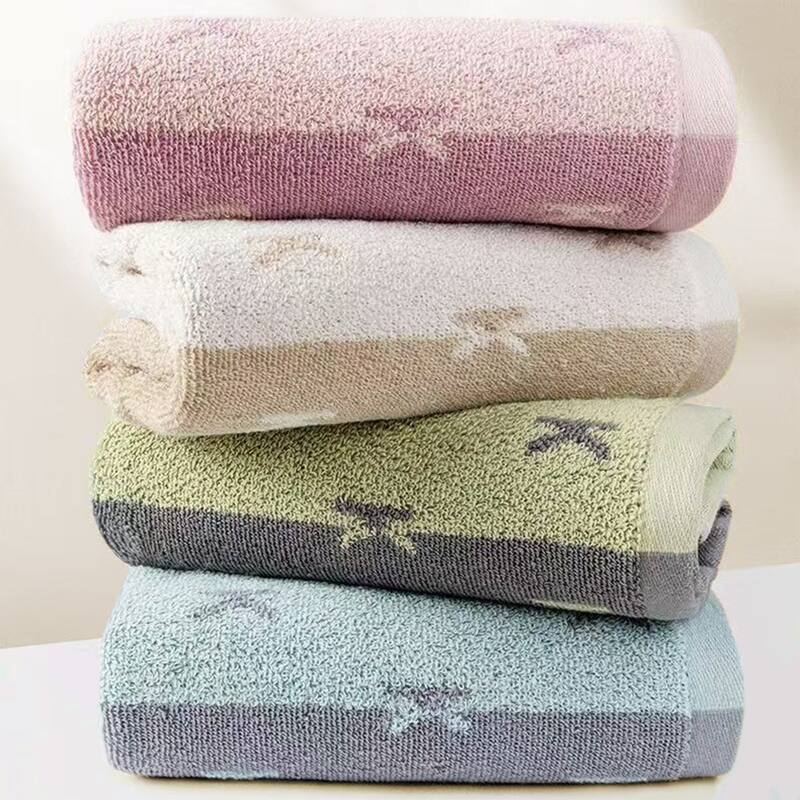 Letter Patterns Cotton Hand Towels, Comfortable Soft Absorbent, Daily Wash Essentials Decorative Bathroom