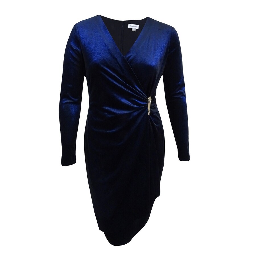 calvin klein dark blue dress