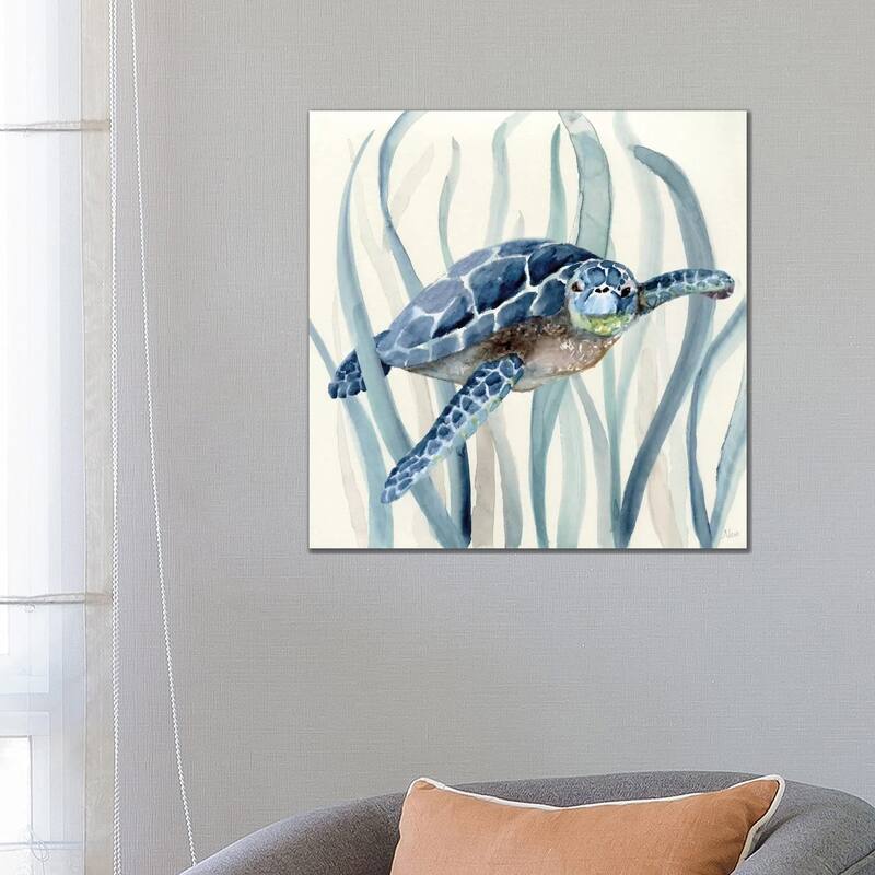 iCanvas "Turtle in Seagrass I" by Nan Canvas Print - 26x26x1.5