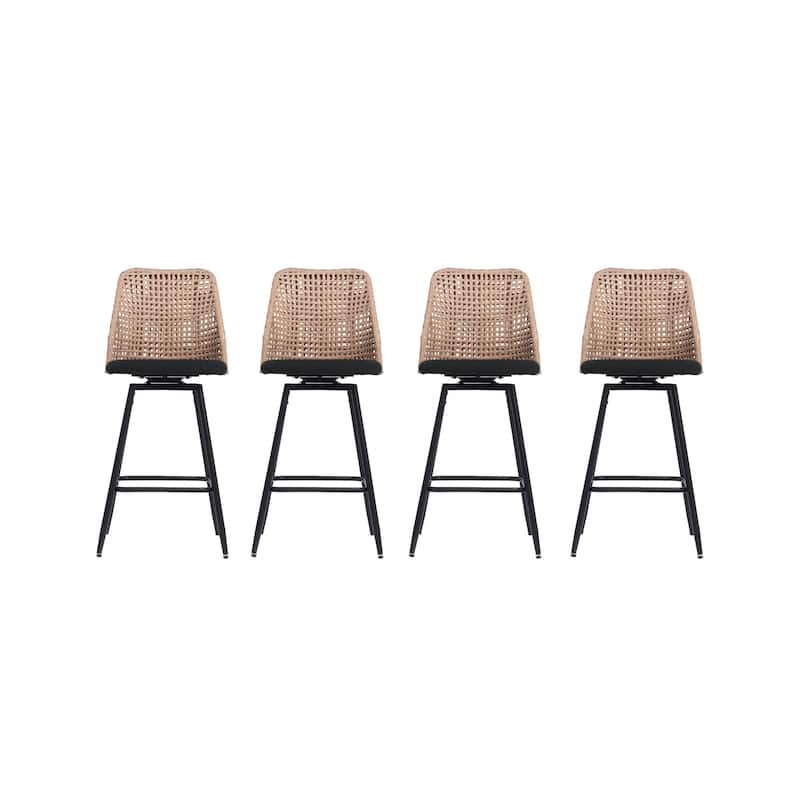 28.7"H Swivel Bar Stools/ Counter Stools with Metal Legs Set of 4 - Set of 4
