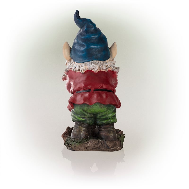 Gnome Folding Hands Looking Up Garden Statue
