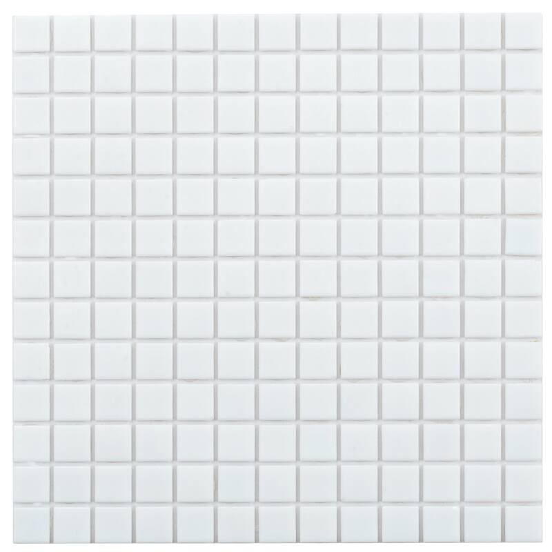 Apollo tile 12" x 12" Dune Glossy Rice White Glass Tile (20 sq ft/case) - 20 Pack