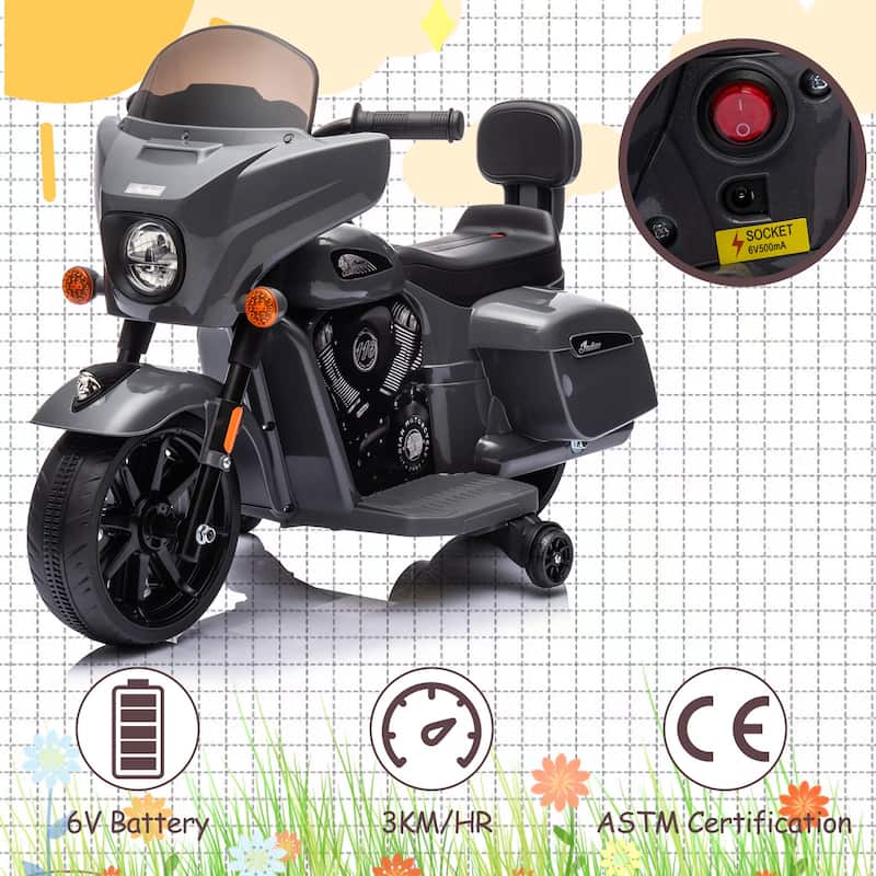 Ride on Motorcycle for Kids, 6V Electric Dirt Bike