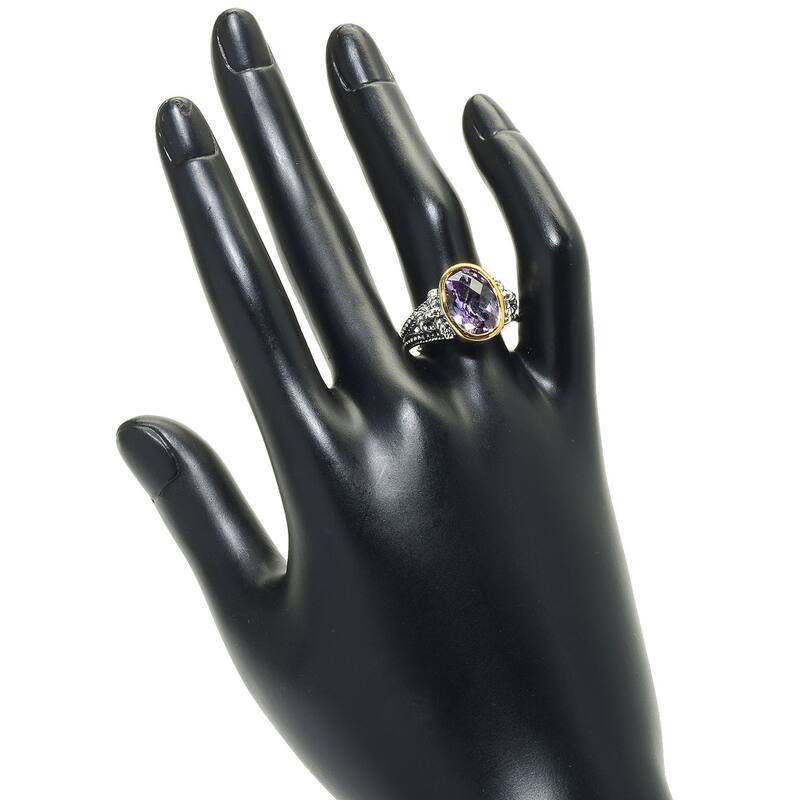 925 Sterling Silver Pink Amethyst Ring