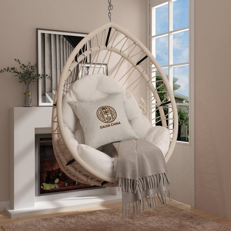 Outdoor Garden Rattan Egg Swing Chair, Hanging Chair PE hanging Chair