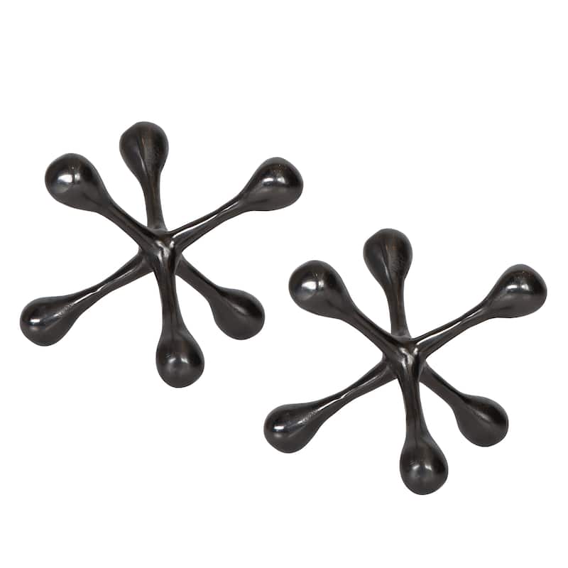 Uttermost Harlan Black Nickel Objects (Set of 2)