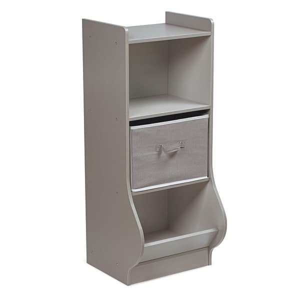 slide 2 of 12, Badger Basket Upright Storage Nook with Reversible Basket - Woodgrain Gray
