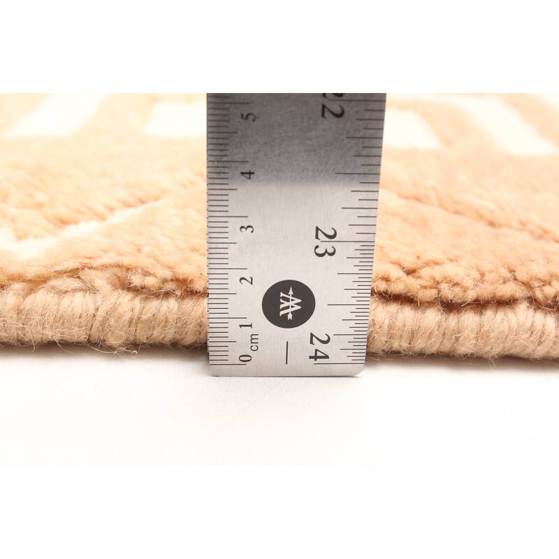 ECARPETGALLERY Hand-knotted Tangier Cream Wool Rug - 5'2 x 7'11