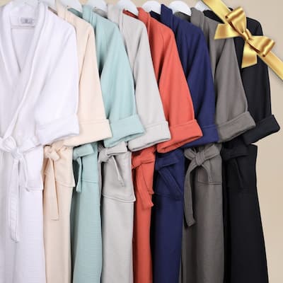 Superior Waffle Weave Cotton Soft Oversized Unisex Adult Bath Robe