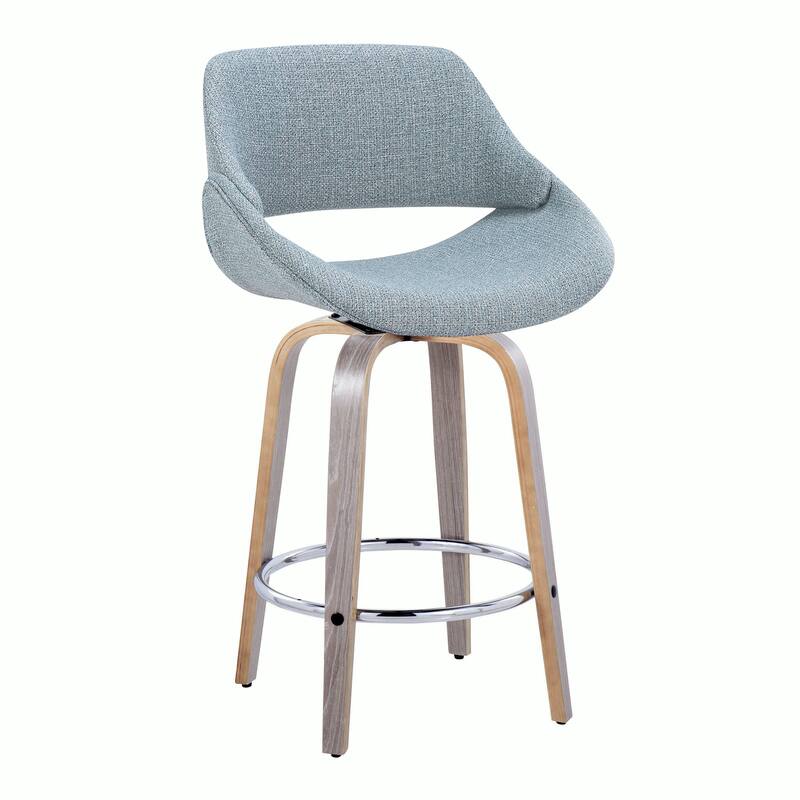 Carson Carrington Svellingen 26" Fixed-Height Counter Stool with Round Chrome Footrest (Set of 2)