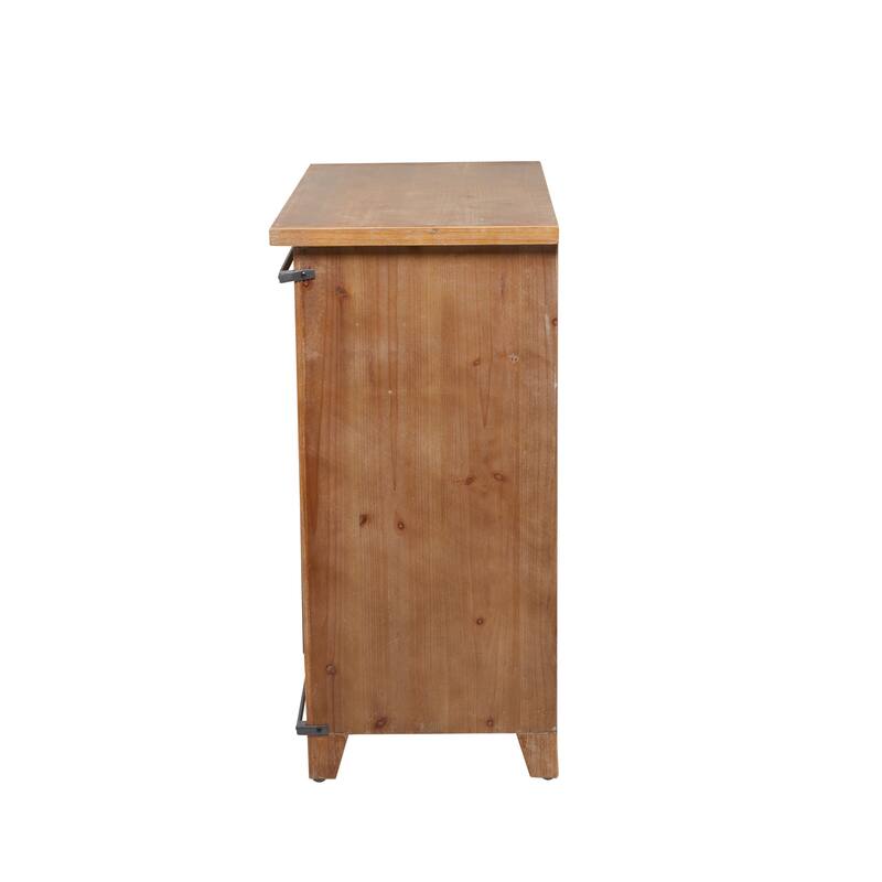 Brown Fir Industrial Standing Wine Rack - 32 x 16 x 33