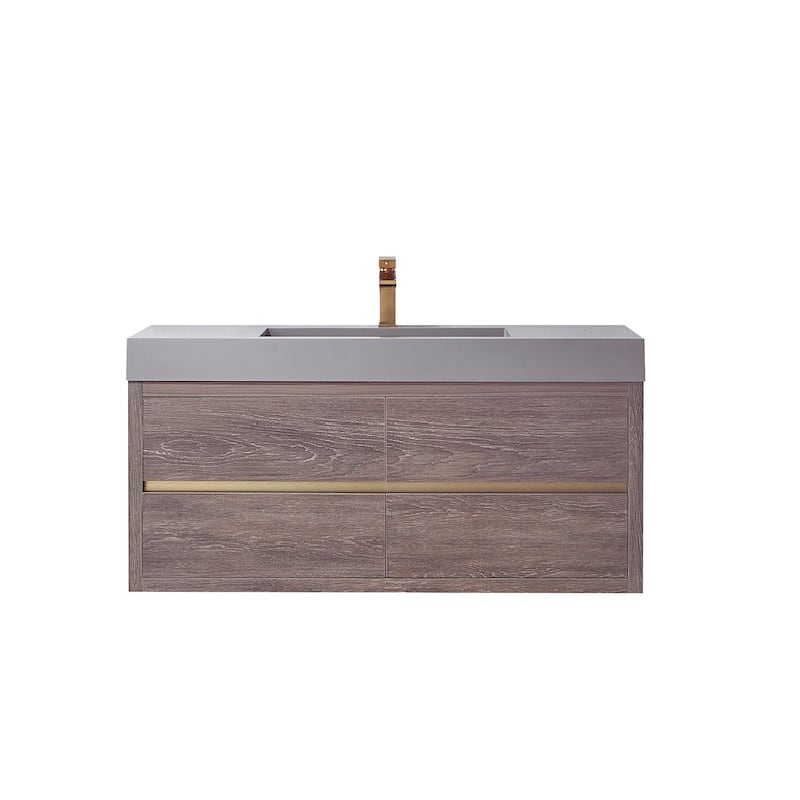 Miseno MV703148-NM Palencia 48" Wall Mounted Single Basin Vanity Set