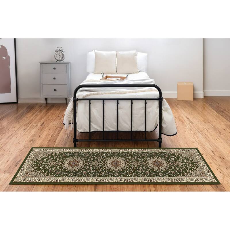 Dynamic Rugs Legacy Traditional Area Rug - 2'2 X 7'7 - Green