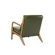 preview thumbnail 28 of 33, Glitzhome Set of 2 30-Inch Mid-Century Modern PU Leather Accent Armchairs with Rubberwood Frame