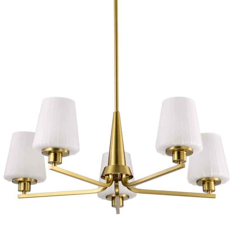 Nuvo Lighting 60/8225 Lune 5 Light 30" Wide Chandelier - Vintage Brass