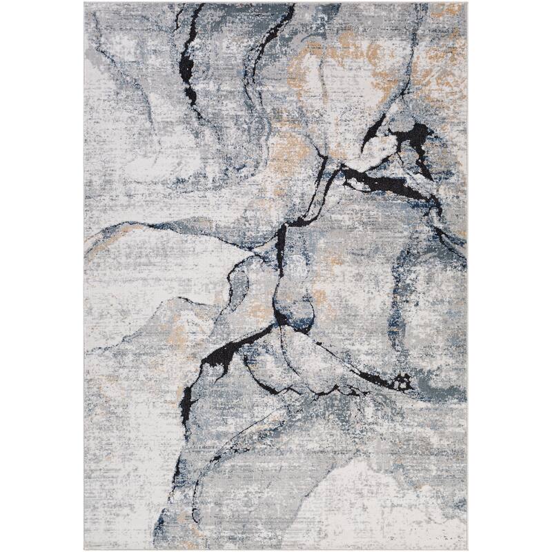 Livabliss Isla Modern Marbled Area Rug