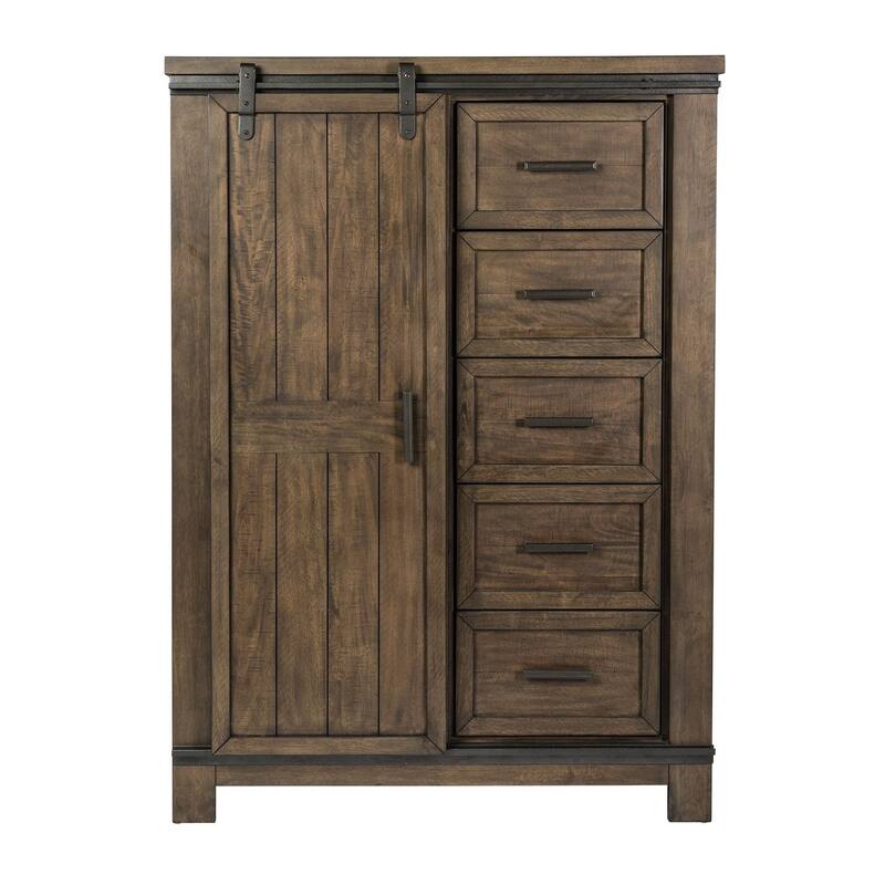 Thornwood Hills Rock Beaten Grey Sliding Door Chest