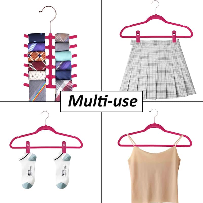 Premium Space Saving Velvet Hangers Holds Up To 10 Lbs, Clothes Hangers(30/50/60/100 Packs Option)