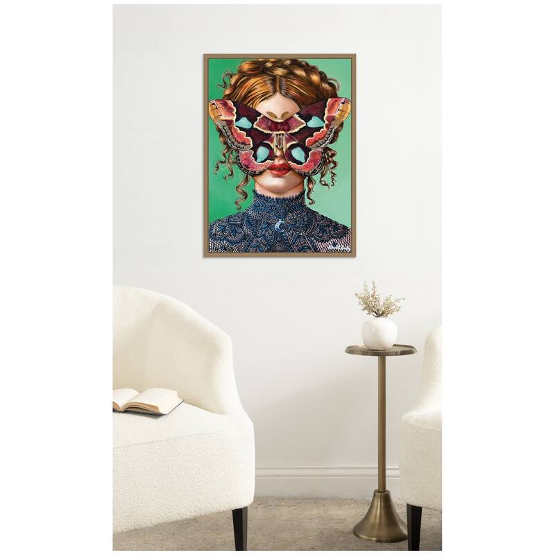 Kate and Laurel Forest Witch by Charlotte Brindley Framed Canvas Wall Art Print