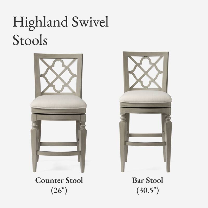 Maven Lane 26" Highland Swivel Counter Height Kitchen Stool