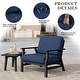 preview thumbnail 10 of 8, Jamie 2 Set 31" W Outdoor Acacia Wood Club Chairs with Cushions