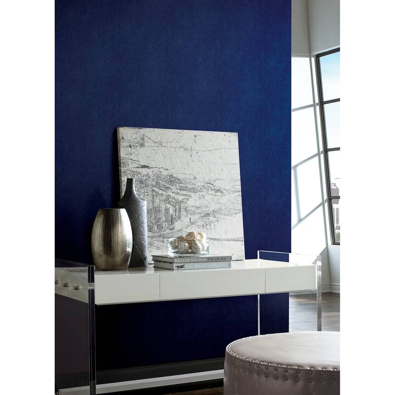 RuSuede Azure Blue Peel and Stick Wallpaper