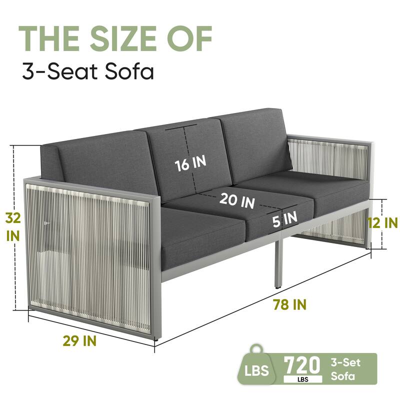 Pocassy 5 Inch Outdoor Patio Funiture Sets