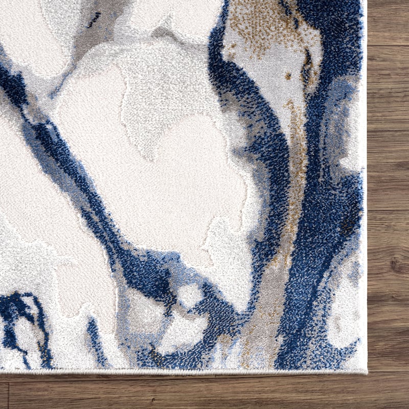 Abani Rugs Regal REG140A Abstract Grey Blue Area Rug