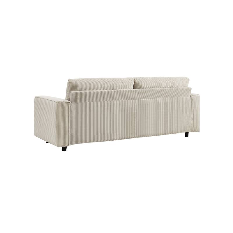 Modern Contemporary Upholstered Corduroy Plush Tufted Sofa