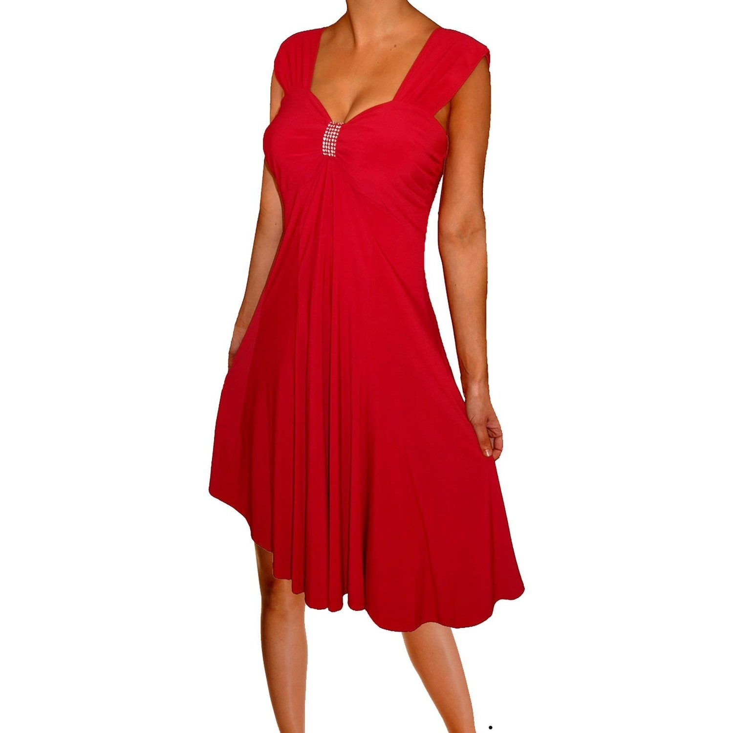 womens red plus size dress