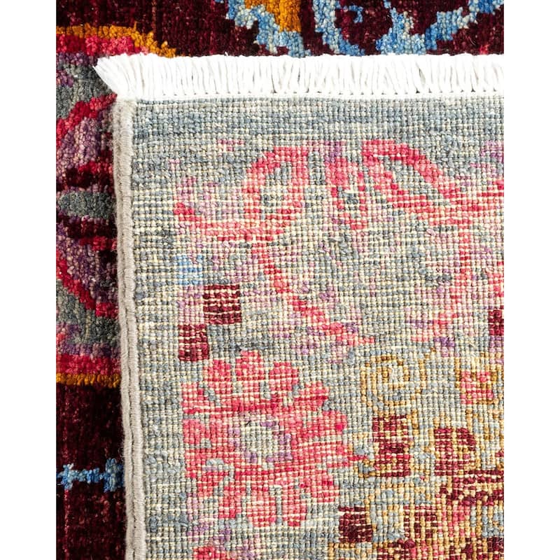 Overton Hand Knotted Wool Vintage Inspired Modern Contemporary Suzani Multi Area Rug - 3' 2" x 5' 2"