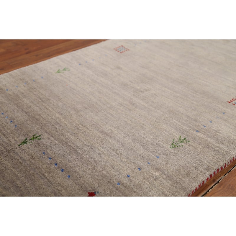 Tribal Gabbeh Indian Accent Rug Handmade Contemporary Wool Carpet - 2'7"x 4'10"