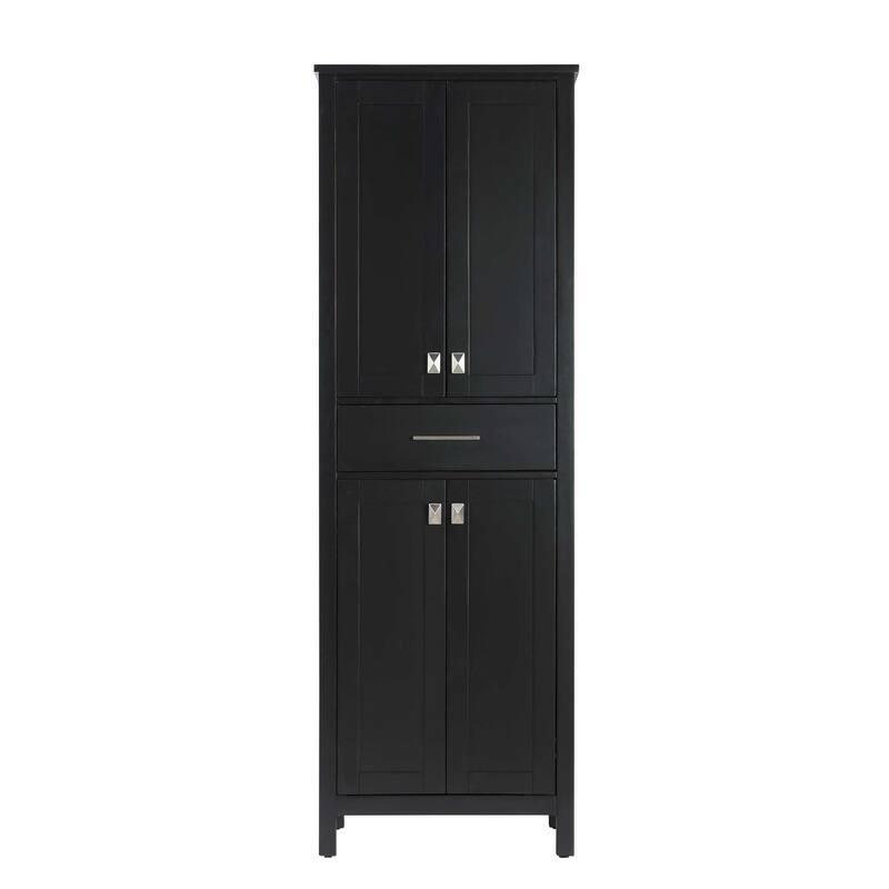 Quentin Bath Storage Cabinet (16-28 In.) - Black - 24"