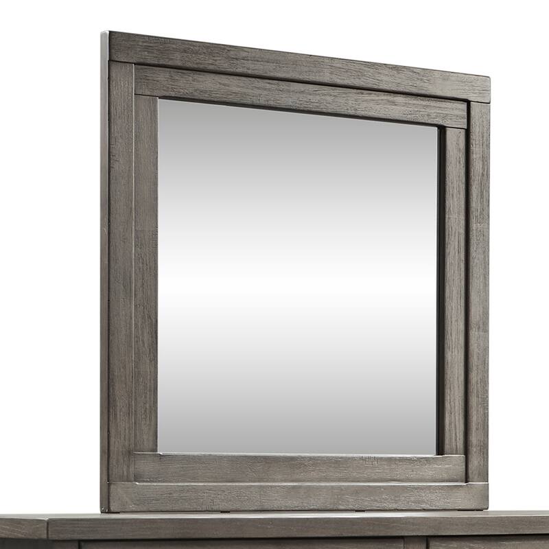 Modern Farmhouse Dusty Charcoal Distressed Dresser & Mirror