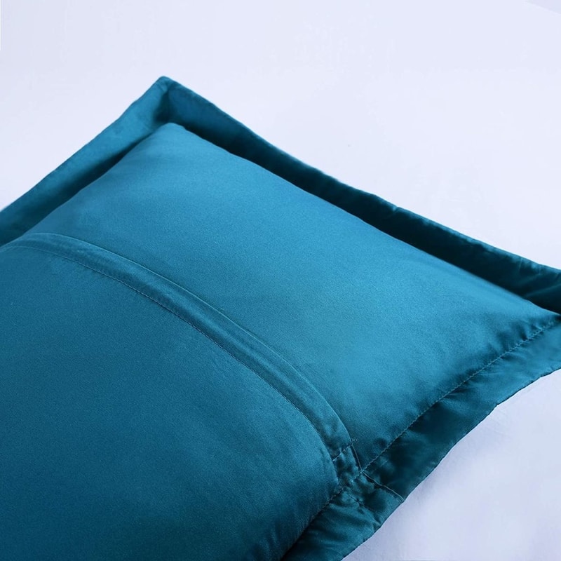 MarCielo 2 Pack Pillow Shams Throw Pillow Covers Euro Sham Embroidery
