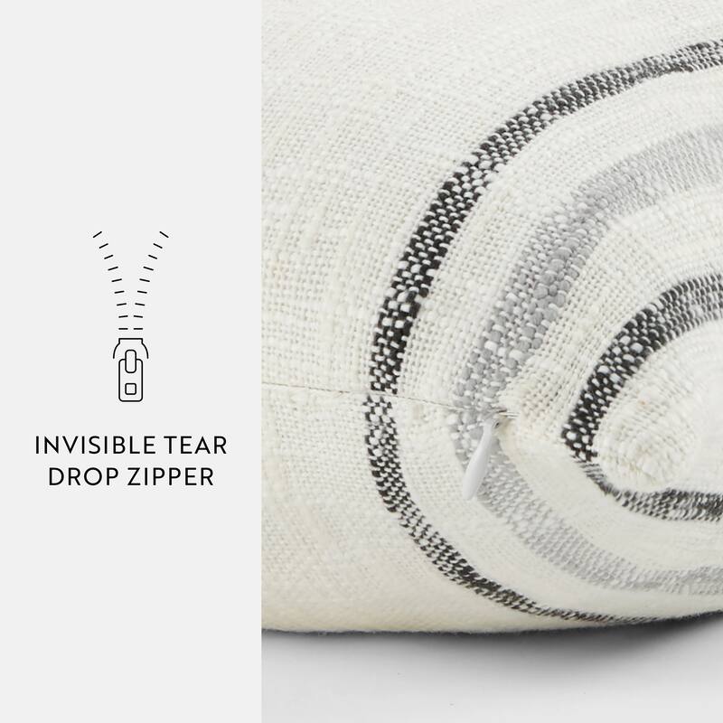 Yarn-Dyed Cotton Decor Throw Pillow in Framed Stripe