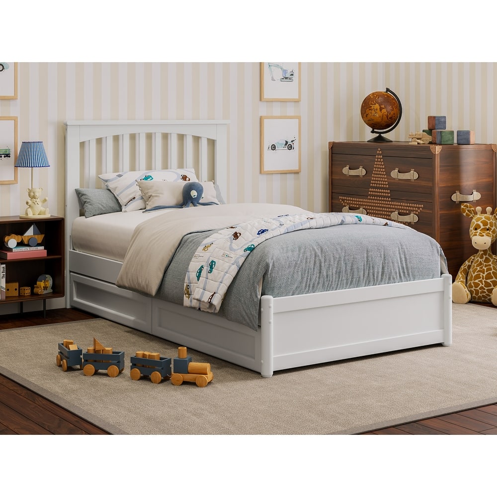 Everett Platform Bed with Panel Footboard and Storage Drawers