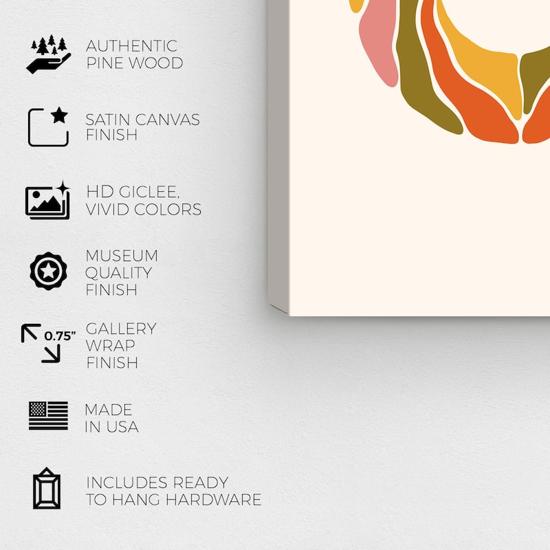 Wynwood Studio Canvas Holiday and Seasonal Made of Petals Orange and Dark Orange Modern & Contemporary Wall Art Canvas Print