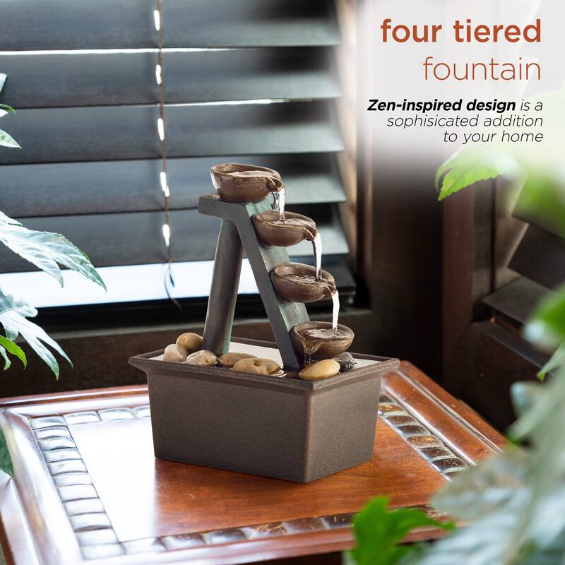 4-tiered Step Tabletop Fountain