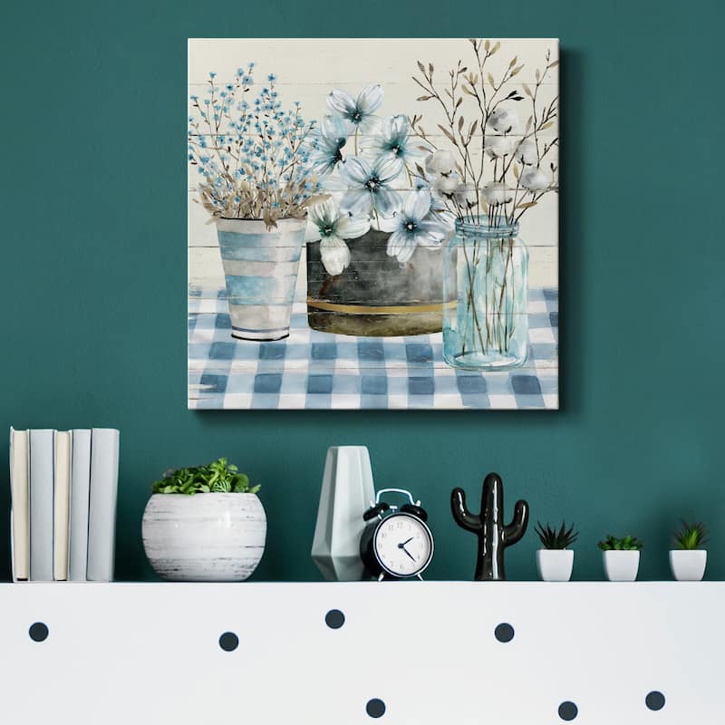 Blue Farmhouse-Premium Gallery Wrapped Canvas - Ready to Hang