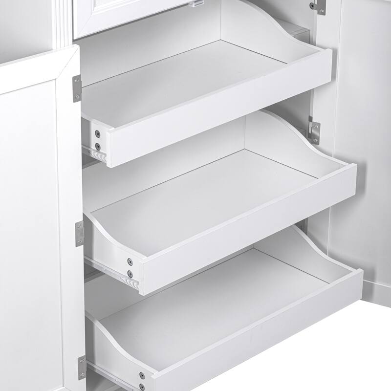 71" Tall Kitchen Pantry Cabinet Buffet Sideboard with Door Shelves & Drawers, Freestanding Cupboard Dining Room Storage Cabinet