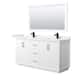 Option White / Carrara Cultured Marble Top / Matte Black
