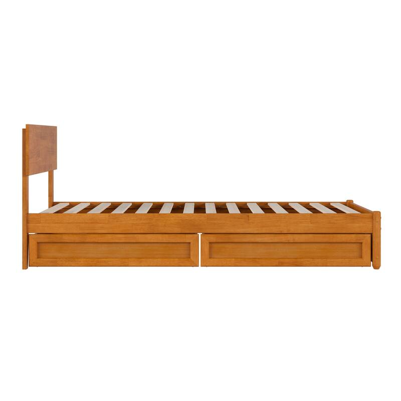 Wesley Platform Bed with Panel Footboard and Storage Drawers