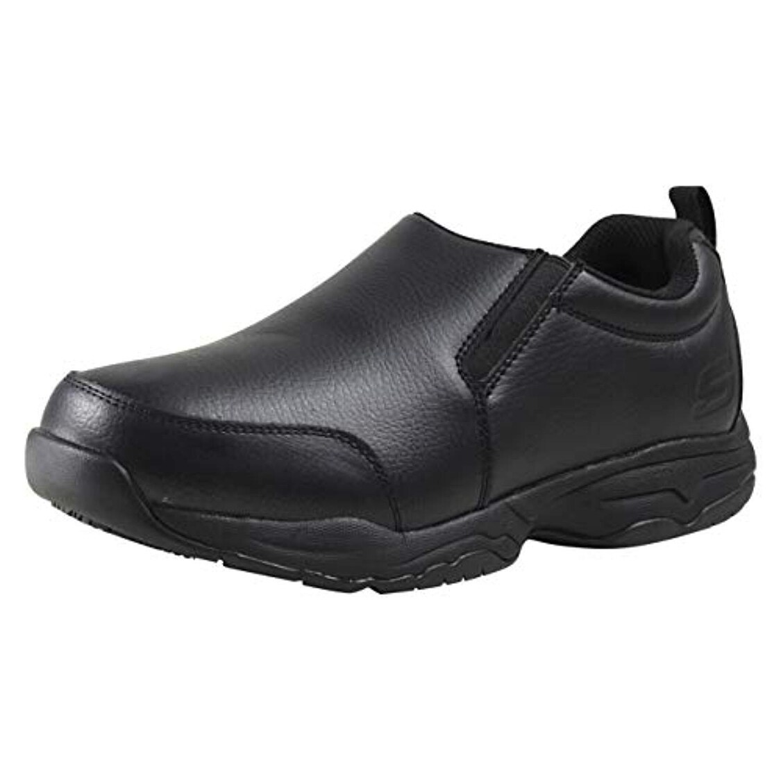 skechers black leather sneakers