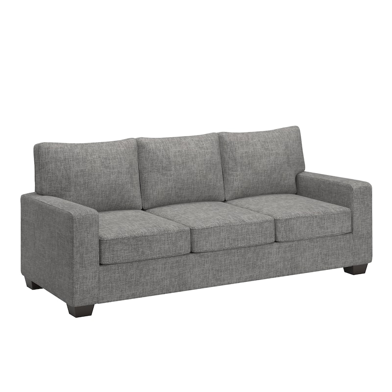 Roros Fabric Upholstered Square Arm Sofa Set by iNSPIRE Q Classic