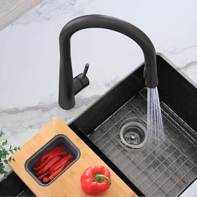 STYLISH Kitchen Sink Faucet Single Handle Pull Down Dual Mode Stainless Steel Polished