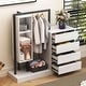 preview thumbnail 3 of 33, Modern Wardrobe Closet with Drawers Shelves and Cabinets Storage Organizer - 55.30"L