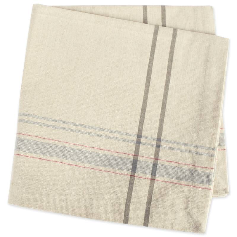 Design Imports Black French Stripe Napkin Set (Set of 6)