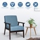 preview thumbnail 14 of 64, Costway Set of 2 Fabric Accent Armchair Solid Wood Upholstered Lounge - See Details