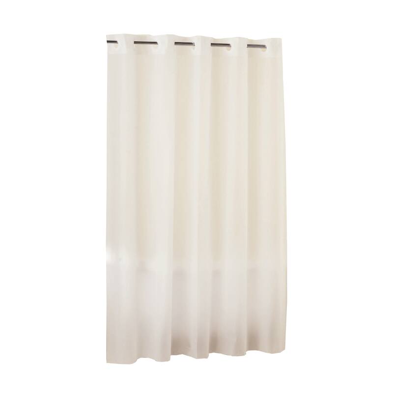 Hookless Full Length PEVA Shower Curtain with Flex-On Rings